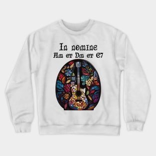 Funny Guitar Gift Retro Vintage Music Guitar Crewneck Sweatshirt